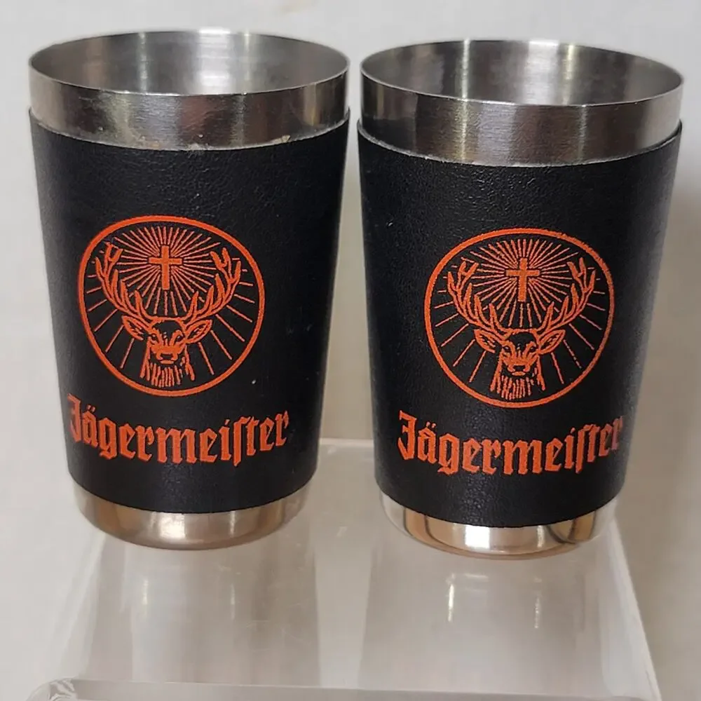 Set of 2 Jägermeister Stainless Steel 2.5